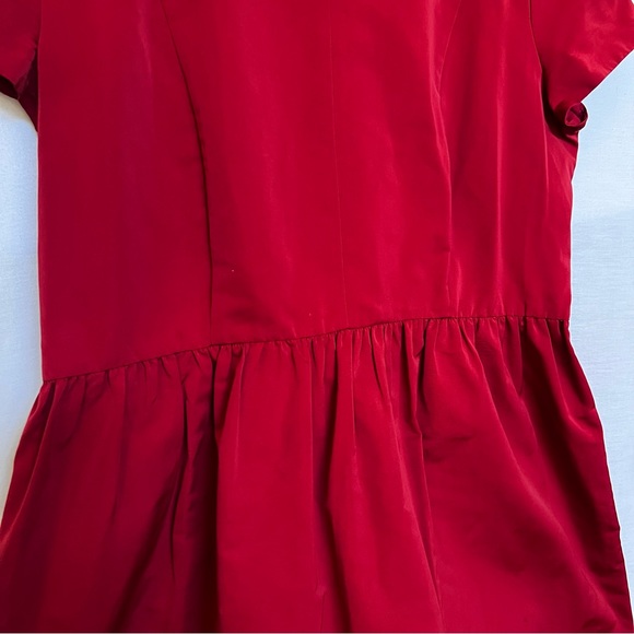 ‘S MaxMara Red Crew Neck Knee Length Party Dress.  Size 10 - Picture 4 of 15